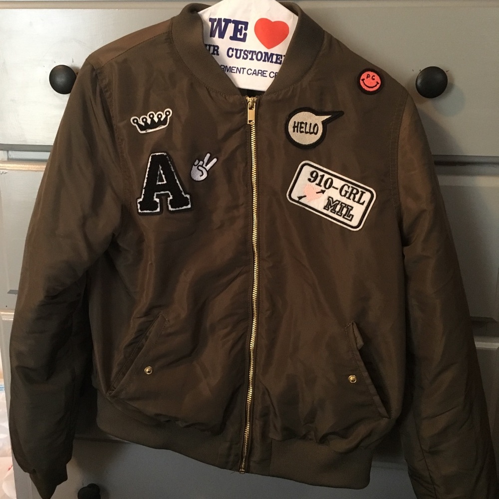 Green bomber jacket